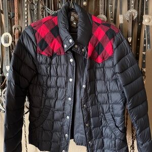 Roper Black and Red Puffer Jacket